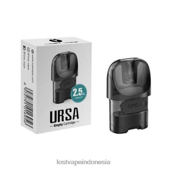 Lost Vape URSA pod pengganti hitam (kartrid pod kosong 2ml) - Lost Vape flavors Indonesia RL2PV215
