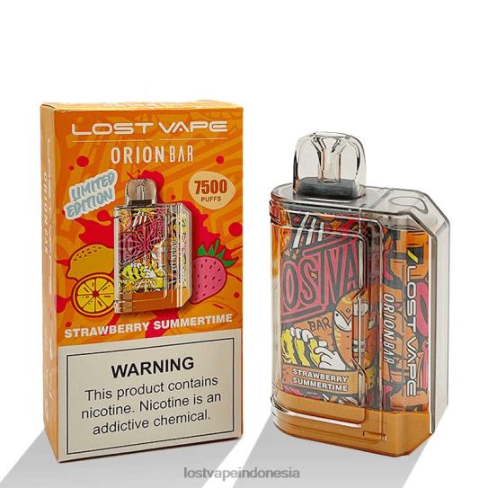 Lost Vape Orion batangan sekali pakai | 7500 kepulan | 18ml | 50mg stroberi di musim panas - Lost Vape flavors Indonesia RL2PV98